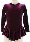 Body Wrappers LS Mock Turtleneck Full Skirt Dress Child 4-6