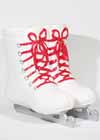 Ceramic Skate Boot Vase White with Red Laces