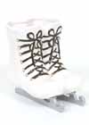 Ceramic Skate Boot Vase White with Brown Laces