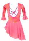 Consignment SixO Lycra Pink Splatter Chiffon Skirt Child 10-12