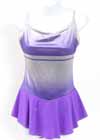 Consignment Custom Purple Silver Strap Lycra Skirt Adult M