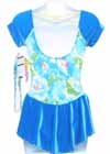 Consignment New GK Floral Lycra SS Match Velvet Skirt Adult S
