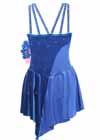 Consignment New GK Blue Velvet Dress Rhinestone Accents Adult M