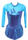Consignment G Fashions Turquoise Shimmer Lycra Swarovski Adult S