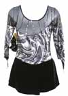Consignment Twizzle Shimmer Grey Black Metalic Sequins Adult M