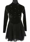 Consignment Custom Dance Dress Black Velvet Chiffon Child 8-10