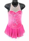 Consignment Custom Hot Pink Velvet Sleeveless Dress Adult S