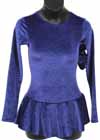 Consignment Mondor Blue Twinkle Velvet LS Scrunchie Child 12-14