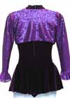 Consignment Purple Velvet LS Purple Sequin Wrap Child 10-12