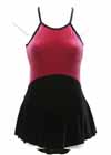 Consignment Motionwear SL Mauve Black Velvet Dress Adult S
