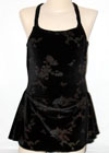Consignment Sleeveless Black Textured Velvet Dress Child 8-10