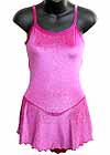 Consignment Motionwear Fuchsia Sparkle Velvet Dress Adult M