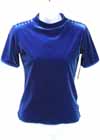 Consignment Shirt SixO Royal Blue Velvet Stone Shoulders Adult S
