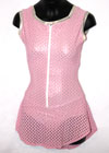 Consignment Custom Pink & Silver Lycra Zipper Front Child 10-12