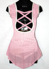 Consignment Custom Pink & Silver Lycra Zipper Front Child 10-12