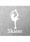Decal #3 Female Bielman Pose "Skater" Underneath 6"x4"
