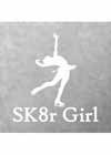 Decal #4 Female Layback Pose "Sk8r Girl" Underneath 6"x4"