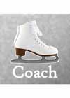 Decal White Skate With "Coach" Underneath 5"x4.5"