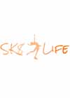 Ice Skater Vinyl Window Decal Orange "SK8 Life" Female Layback
