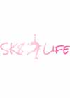 Ice Skater Vinyl Window Decal Pink "SK8 Life" Female Layback