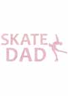 Decal Window Vinyl "Skate Dad" Layback Skater Red