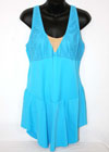 Custom Teal V Neck Dress Ruching Adult XL