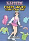 Glitter Figure Skater Sticker Paper Doll
