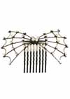 Hair Combs Black Wire Spider W Clear Rhinestones