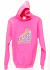 Custom Embroidered Hoodie Pink Purple Skate Front Youth XL