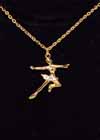 Jewelry Gold Skater Necklace on a 16 Inch Chain