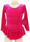 Motionwear Long Sleeve Velour Dress with Scrunchie Child S