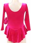 Motionwear Long Sleeve Velour Dress with Scrunchie Child S