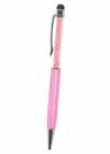 Crystal Ball Point Pen W Touch Screen Stylus Pink