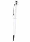Crystal Ball Point Pen W Touch Screen Stylus White
