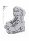 Rubber Stamp Pair of Ice Skates Scrapbooking