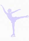 Figure Skater Wall Decals Wall Decor Spiral Lavender 22" Tall