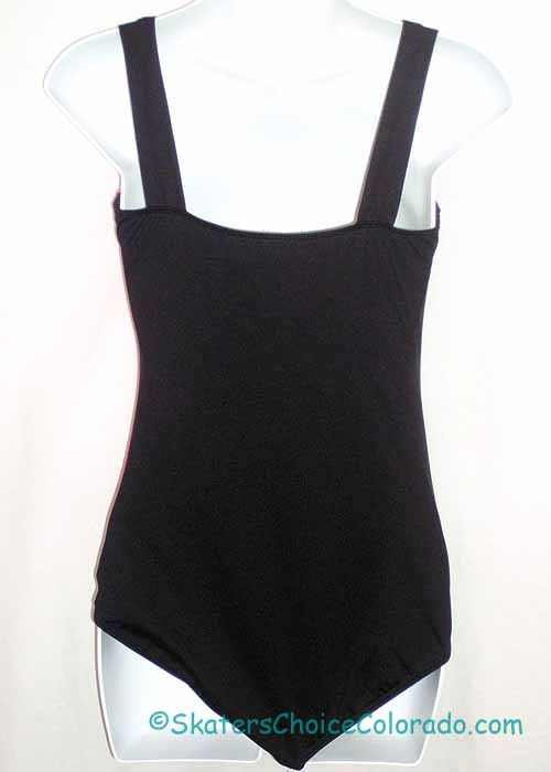 Consignment Motionwear Leotard Black Silkskyn Fuchsia Adult XL - Click Image to Close