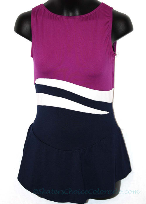 Consignment GK Navy and Fuschia SL Dress White Band Adult S - Click Image to Close