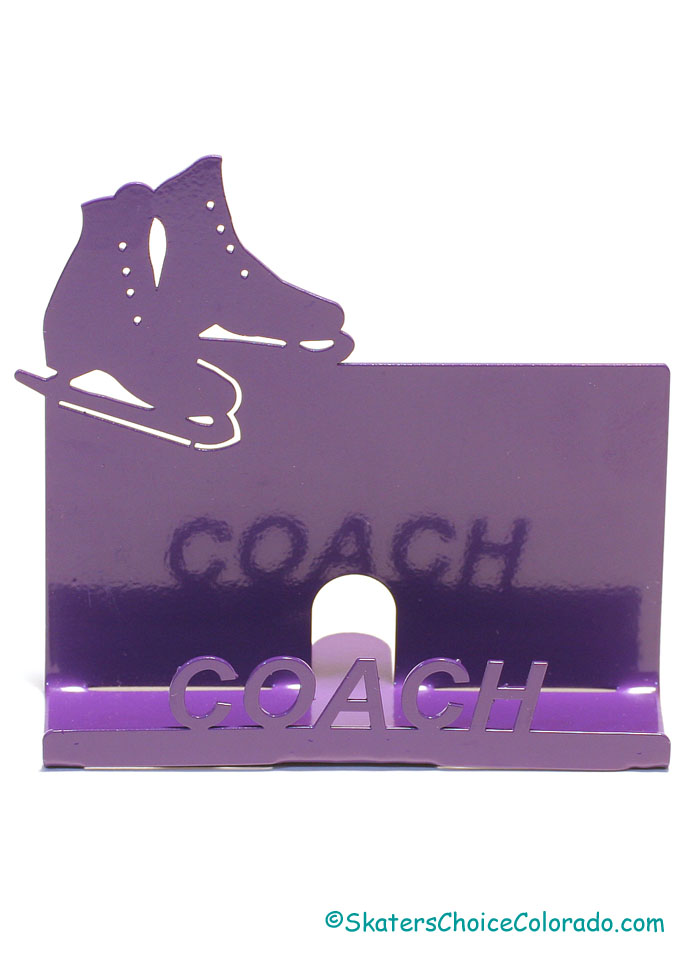 Business Card Holder for Your Coach in Purple - Click Image to Close