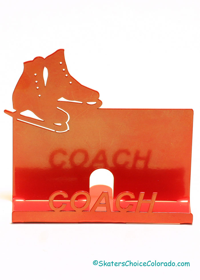Business Card Holder for Your Coach in Red - Click Image to Close
