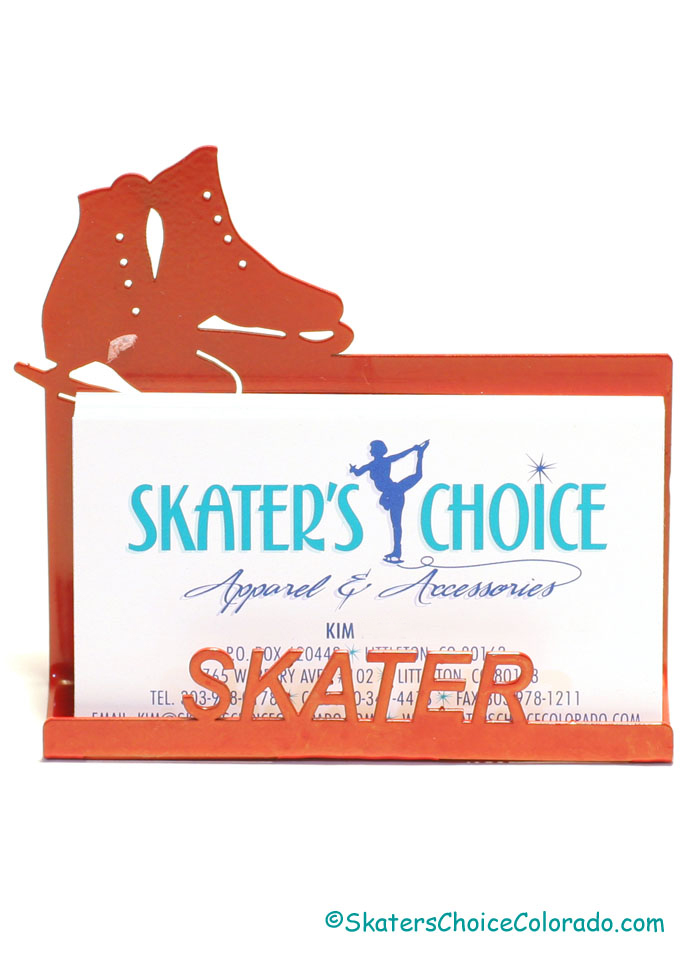 Business Card Holder for a Skater Red - Click Image to Close