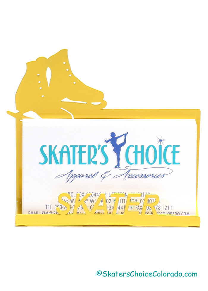 Business Card Holder for a Skater Yellow - Click Image to Close
