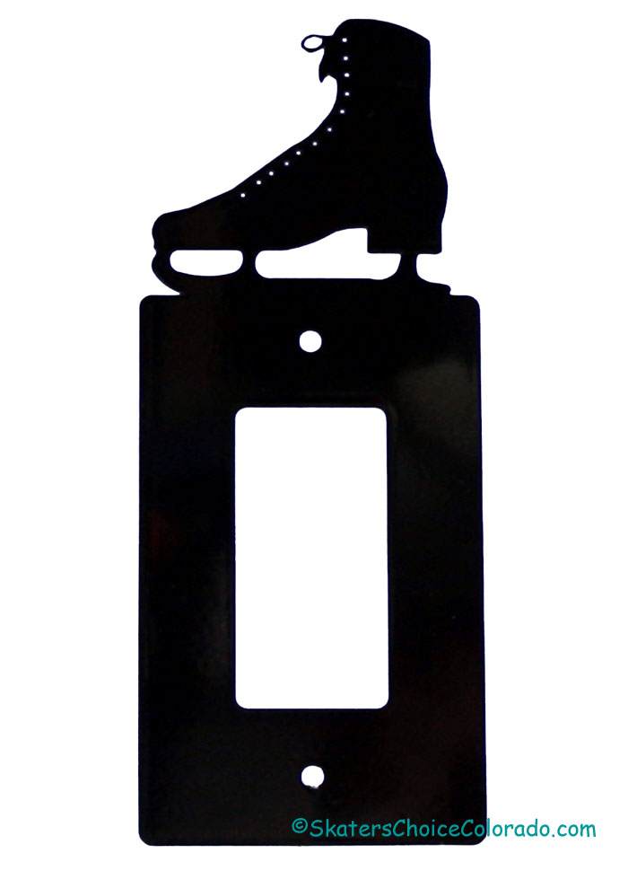 Skate Light Switch Cover Rocker Black - Click Image to Close