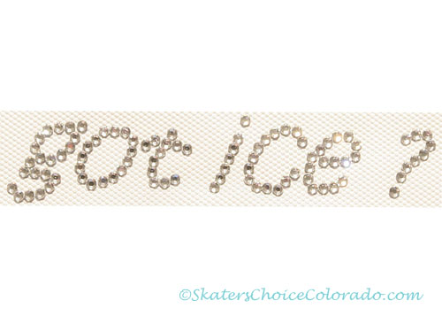 Figure Skating Rhinestone Applique "Got Ice" - Click Image to Close