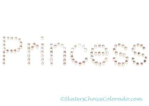 Figure Skating Rhinestone Applique "Princess" - Click Image to Close