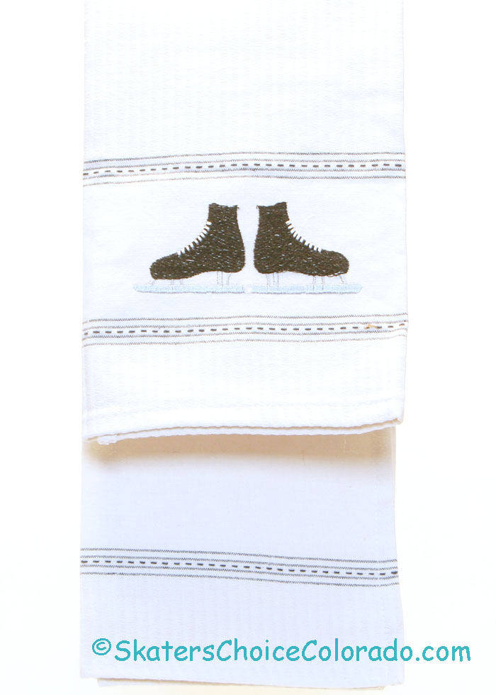Embroidered Hand Towel with Skate Design EKT88 - Click Image to Close