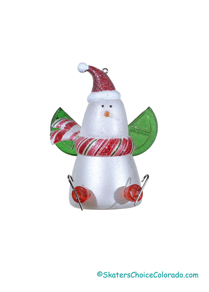 Skating Penguin Ornament Red Hat - Click Image to Close