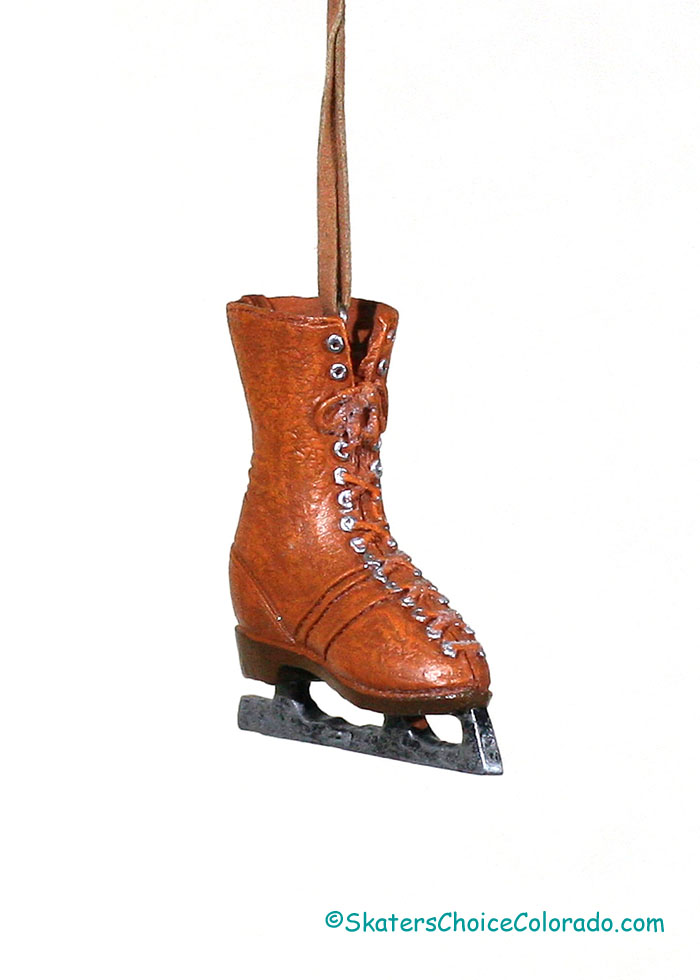 * Outdoor Ice Skate Ornament Brown * - Click Image to Close