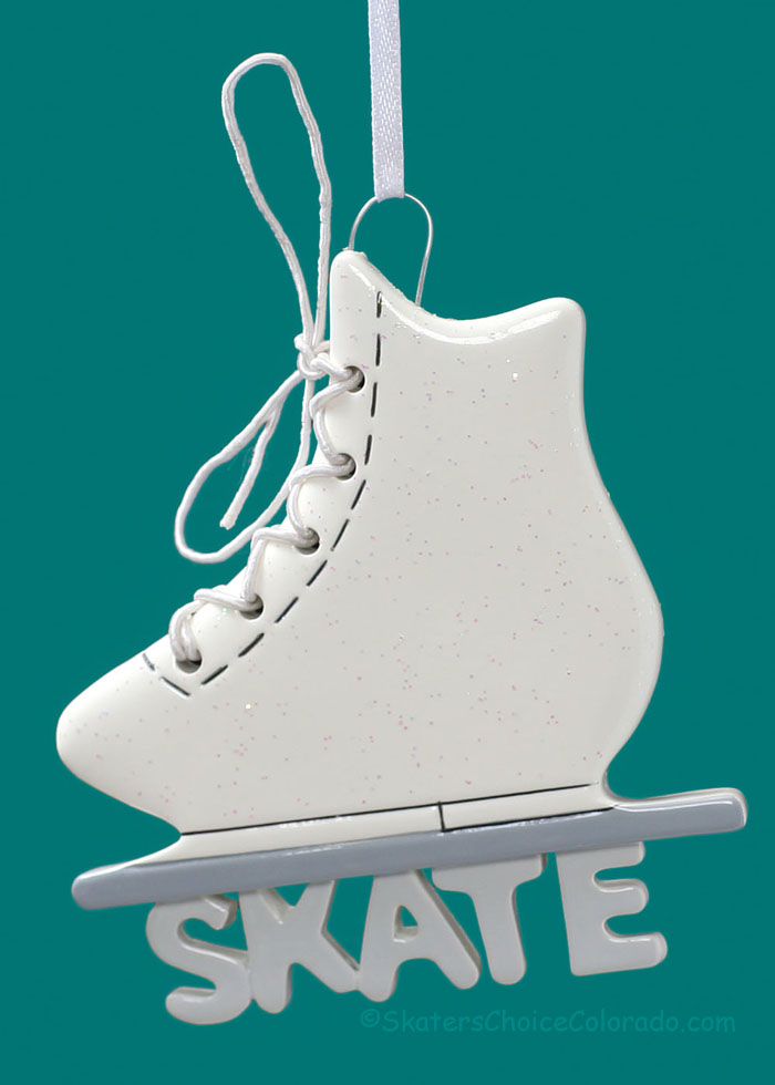 * Ornament Figure Skate With the Word Skate Underneath * - Click Image to Close