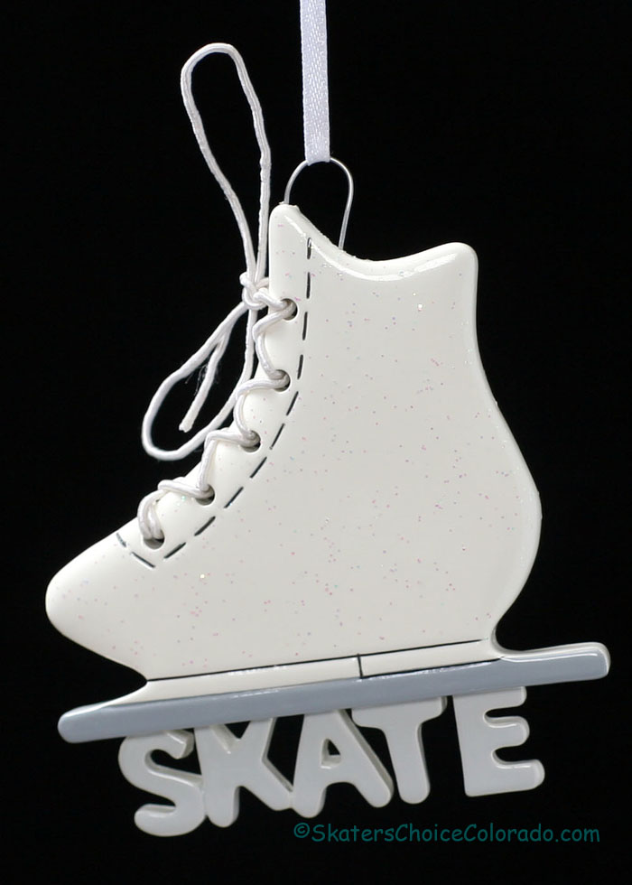 * Ornament Figure Skate With the Word Skate Underneath * - Click Image to Close